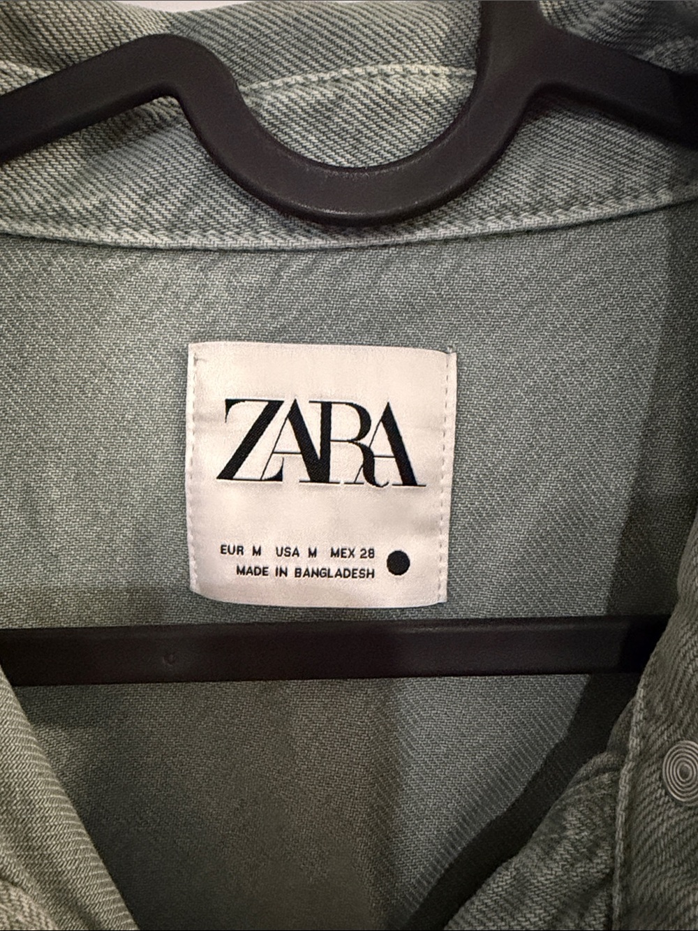 Zara 100% Cotton Button Down Casual Jean Overshirt Jacket - #76 - Picture 6 of 8